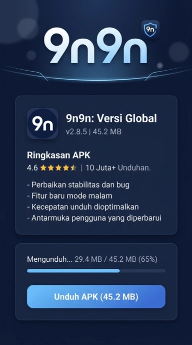 Tampilan halaman APK 9n9n