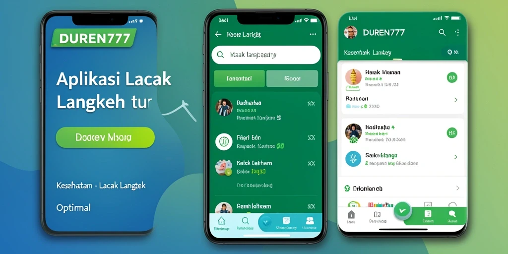Tampilan antarmuka DUREN777 yang menarik dan mudah digunakan untuk lacak langkah.