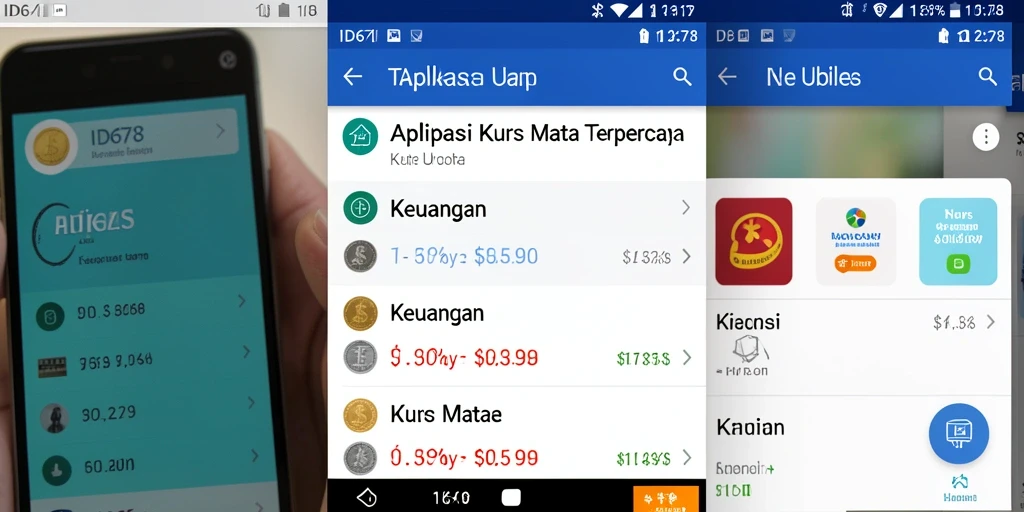 Tampilan antarmuka utama ID678 yang menampilkan fungsi Kurs Mata Uang.