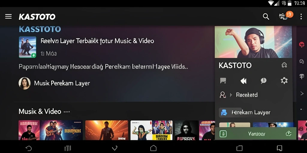 Tampilan antarmuka KASTOTO yang intuitif saat merekam layar.